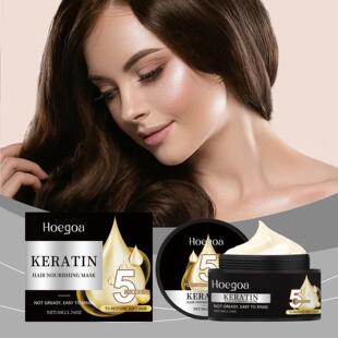 HOEGOA Keratin Hair Mask improves hair quality, reducing fri