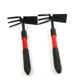 Dual Handle Tine Gardening Use and Shovel Red Rake Set