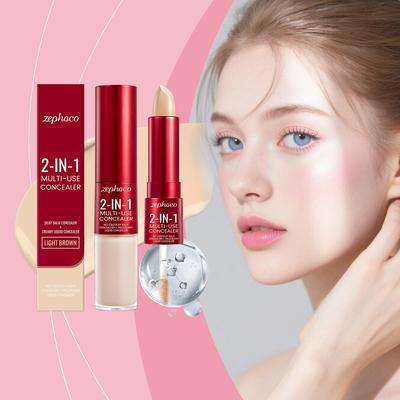 Zephoco Light Brown Hydrating Concealer - A 2-in-1 lightweig