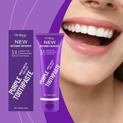 ORALHOE Purple Toothpaste for Daily Gentle Care, Stain and O