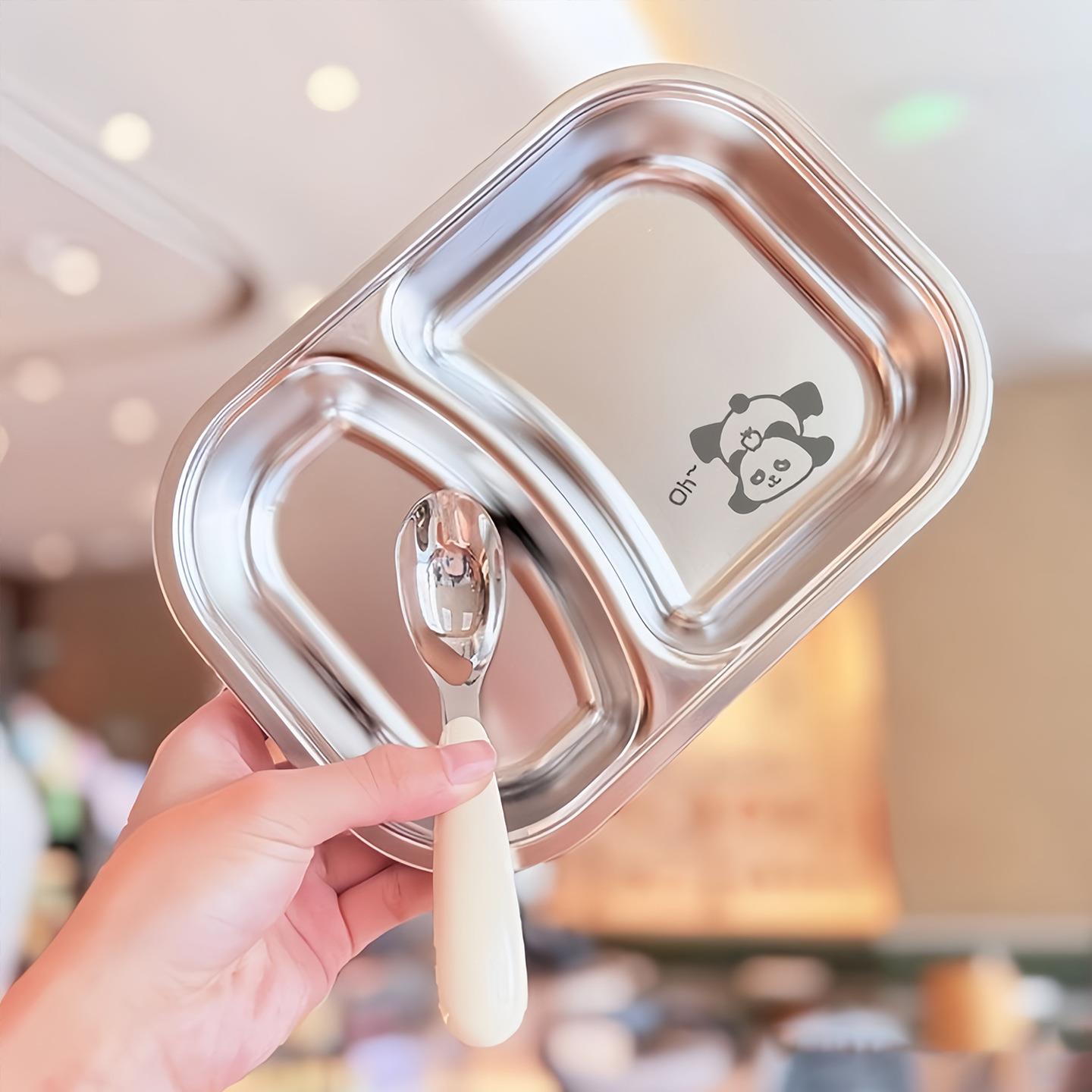 Stainless Steel Children's Partitioned Plate for Kindergarte