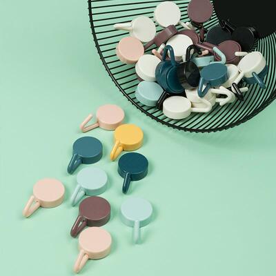 Kitchen Wall-Mounted Adhesive Hooks, Dormitory Wardrobe Door