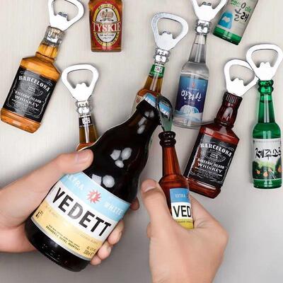 Wholesale Creative Fun Bottle Opener Refrigerator Magnet Mag