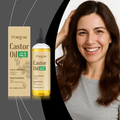 HOEGOA Hair Care Castor Oil Nourishes the Scalp, Moisturizes