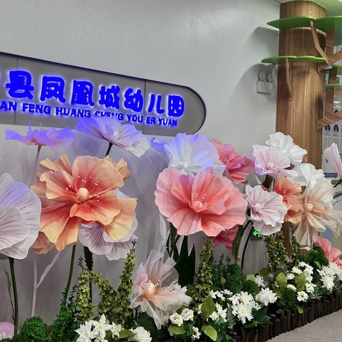婚庆仿真花eva泡沫场景布置橱窗