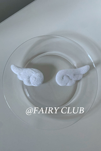 可爱魔法少女天使小翅膀侧边发夹头饰后脑勺发饰装饰帽子夹装饰品