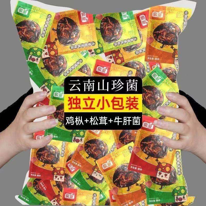 云南即食美味菌子山珍菌风味零食鸡枞松茸牛肝菌独立包装小吃