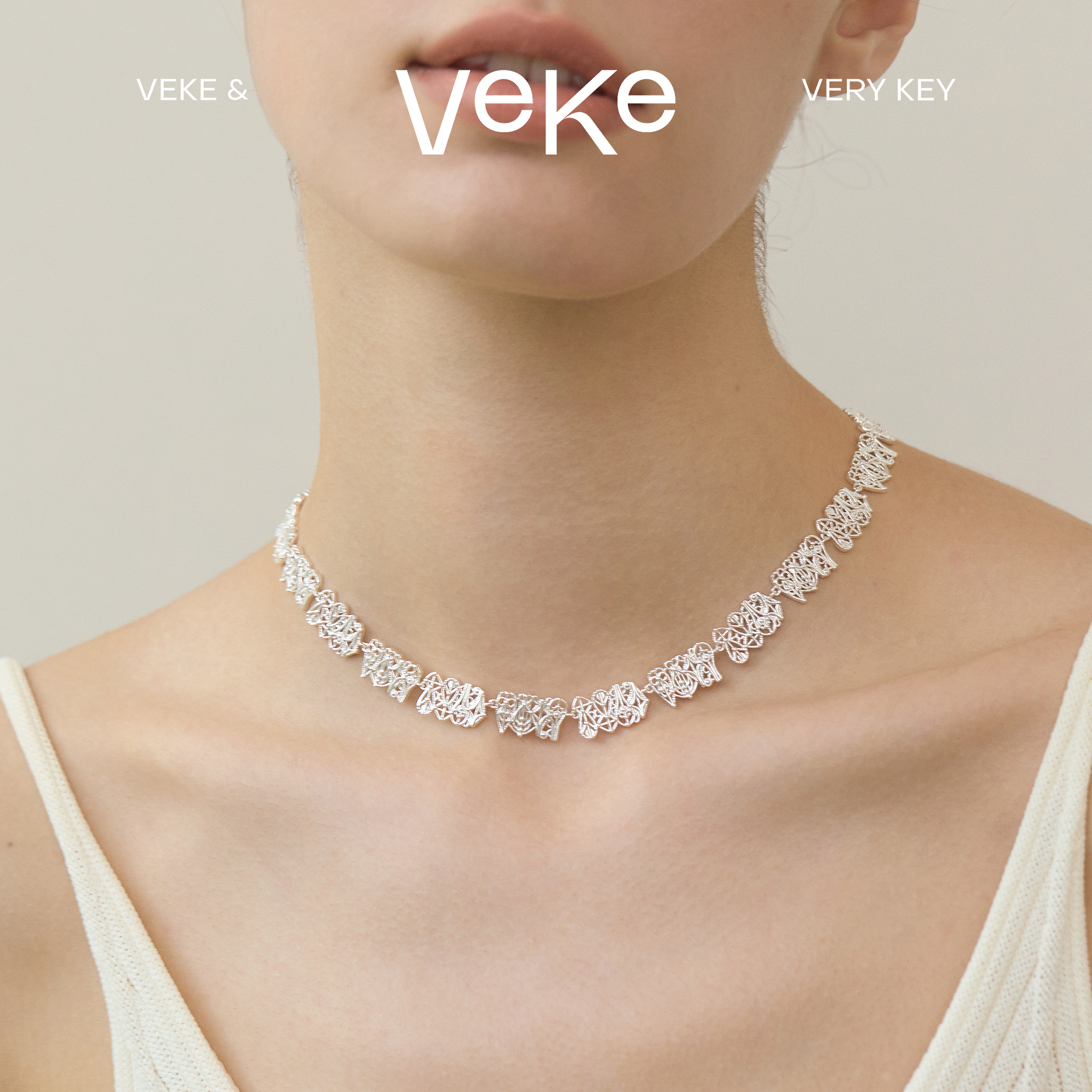 VEKE「絮梦诗」项链高级感奢华时尚百搭choker锁骨项链NC16074A