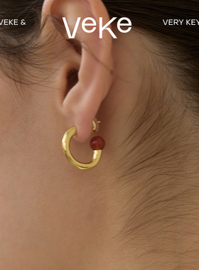 VEKE「连」精致925银针耳饰精致简约百搭耳环女SE15945A