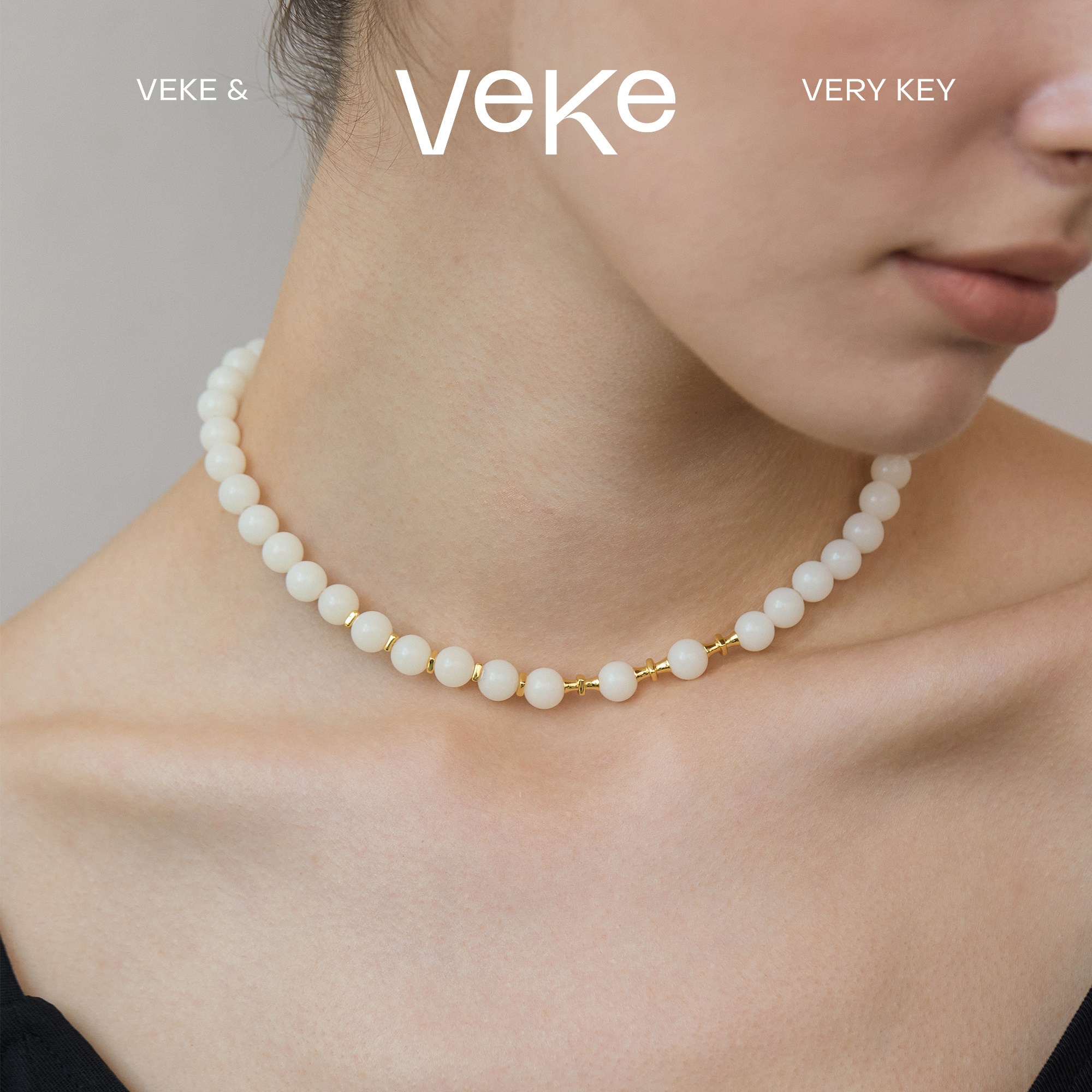 VEKE「秋序」菩提子颈饰简约高级感时尚通勤百搭项链女NC16625A