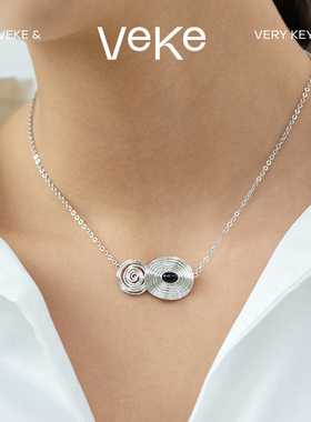 VEKE「圆满」黑玛瑙吊坠高级感简约小众颈链NC16112A