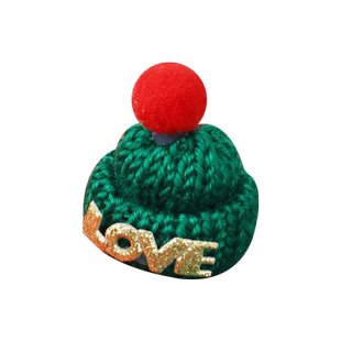 圣诞节迷你毛线小帽子发夹圣诞酒瓶帽奶茶红酒帽子针织手指帽diy