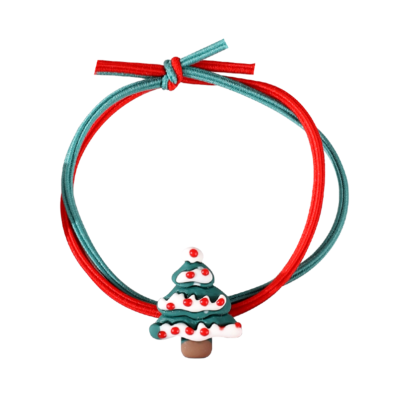 圣诞节儿童发饰可爱发圈红绿发圈女扎头发绳小发卡夹子头饰品宝宝