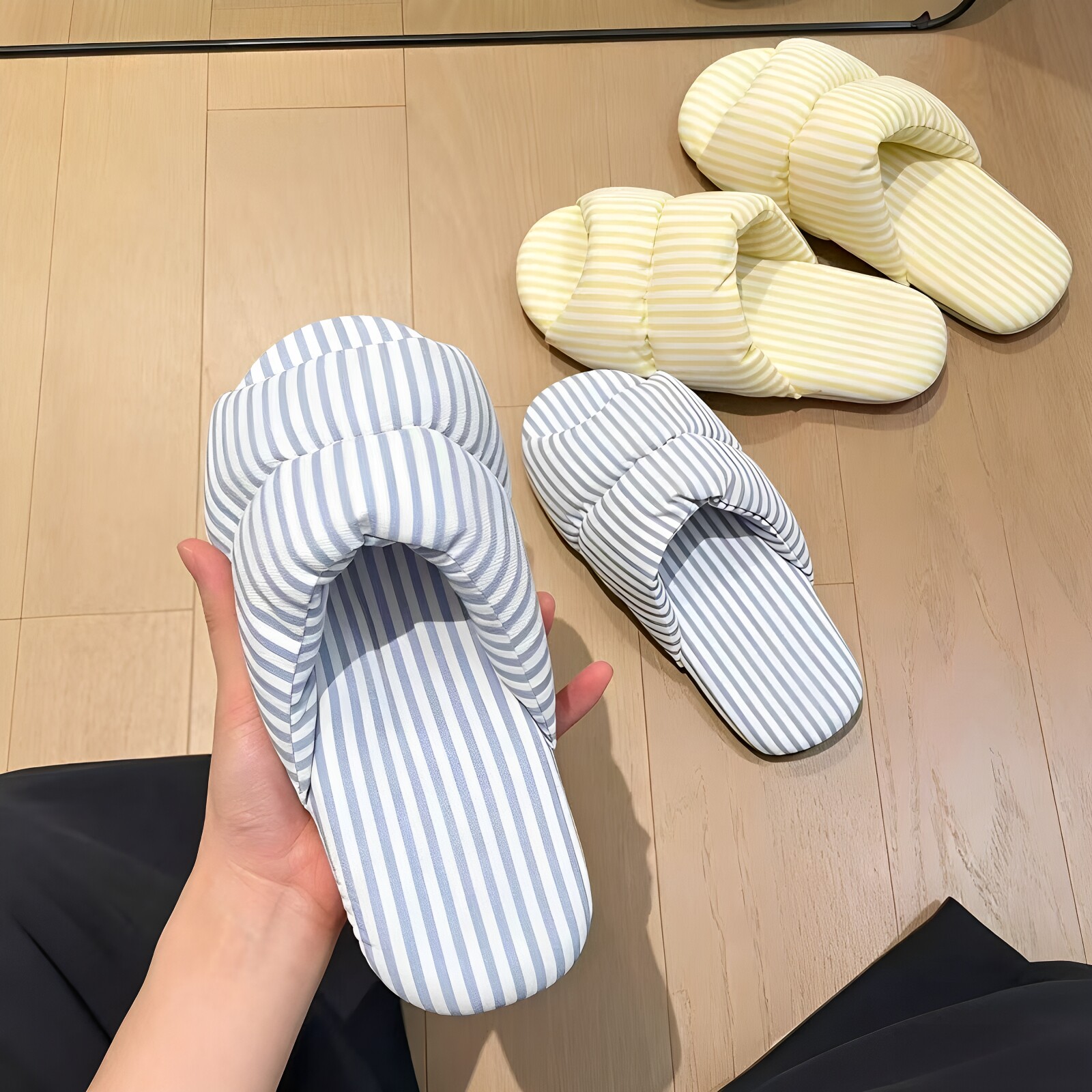日式条纹拖鞋超软舒服透气防滑