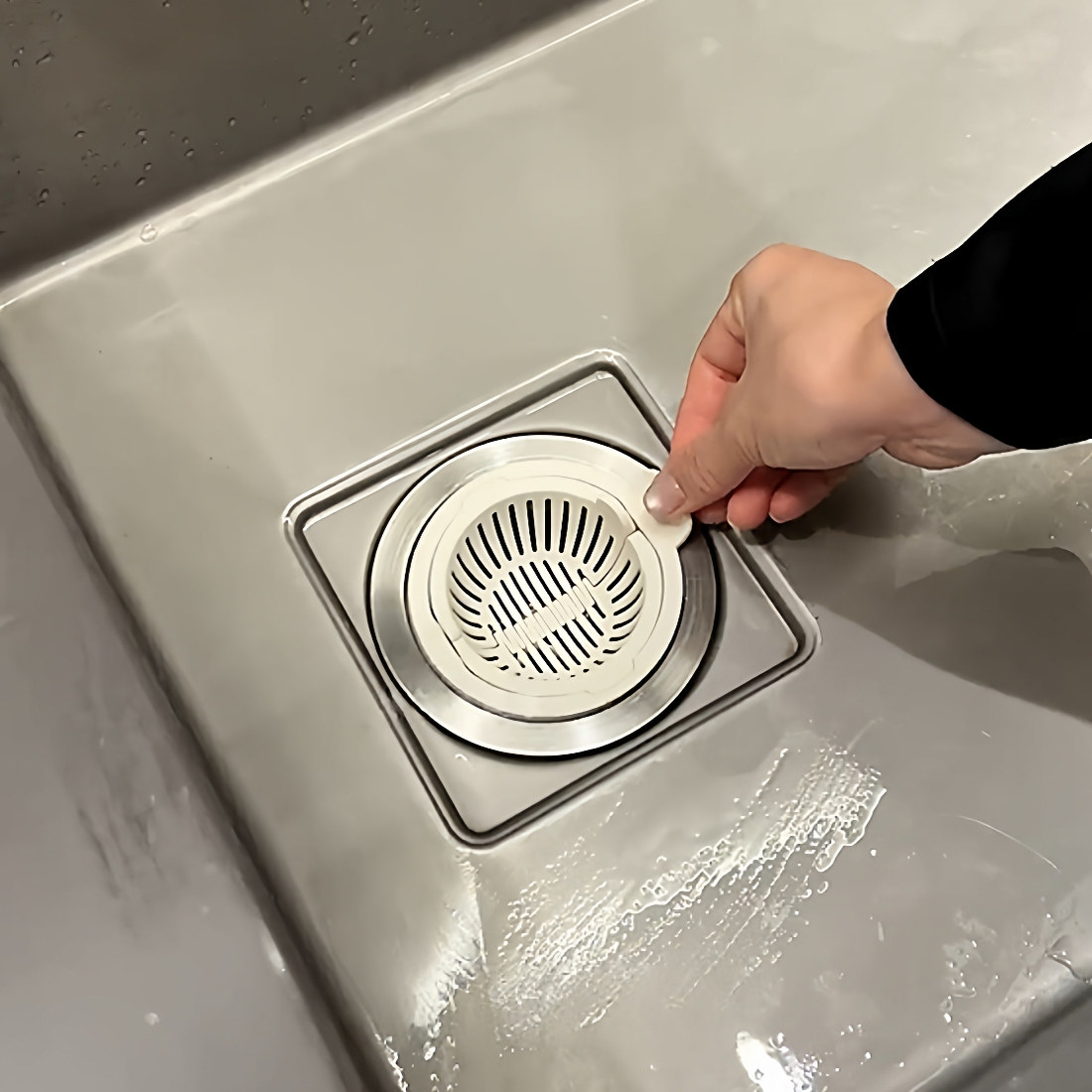 日系厨房水槽过滤篮下水道防堵防脏手家用洗碗池手提沥水过滤网篮