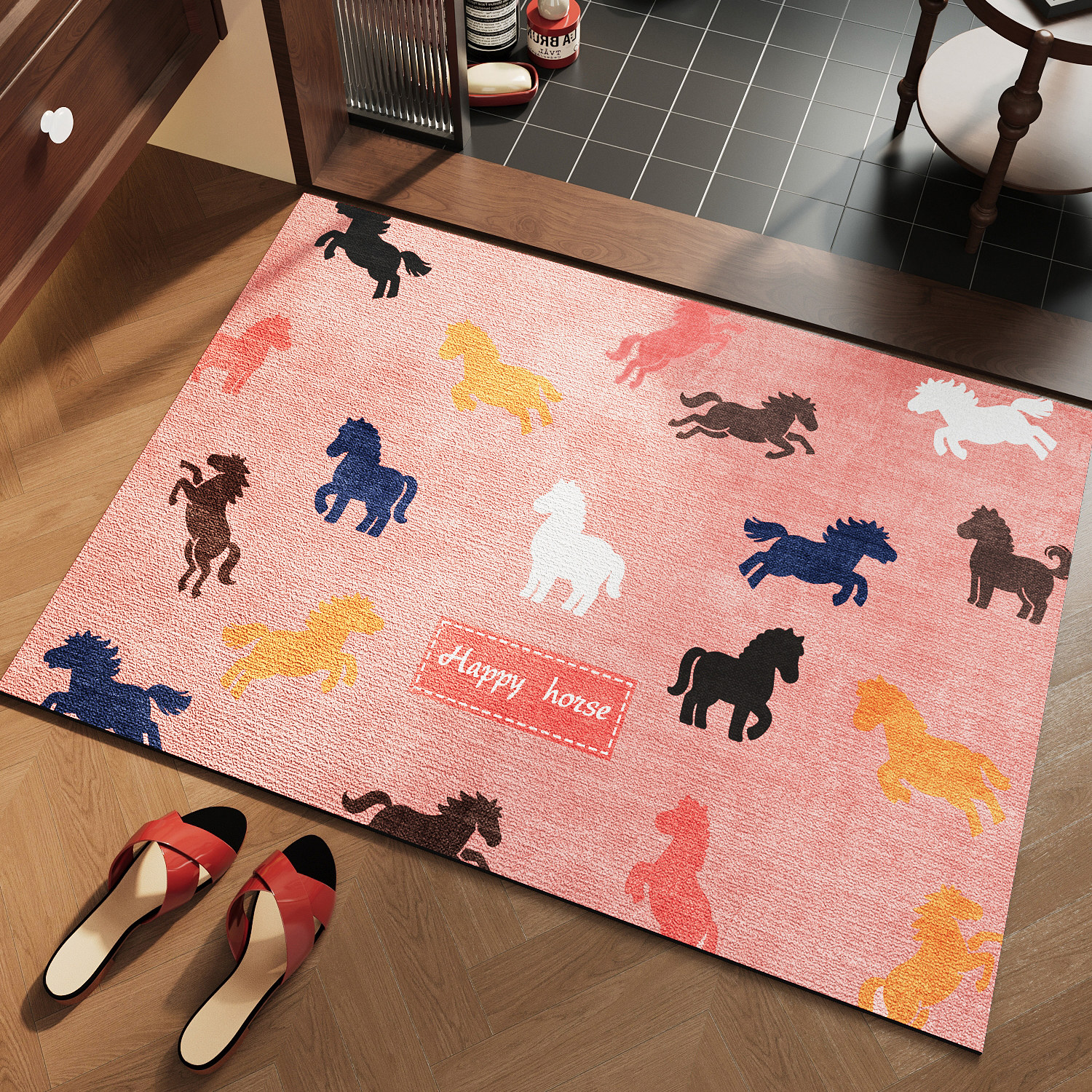 2026年新款浴室地垫卫生间门口防滑垫马年吸水脚垫新年家用脚踏垫,居家布艺,入户地垫,淘宝优惠券,粉丝福利购,淘宝优惠卷