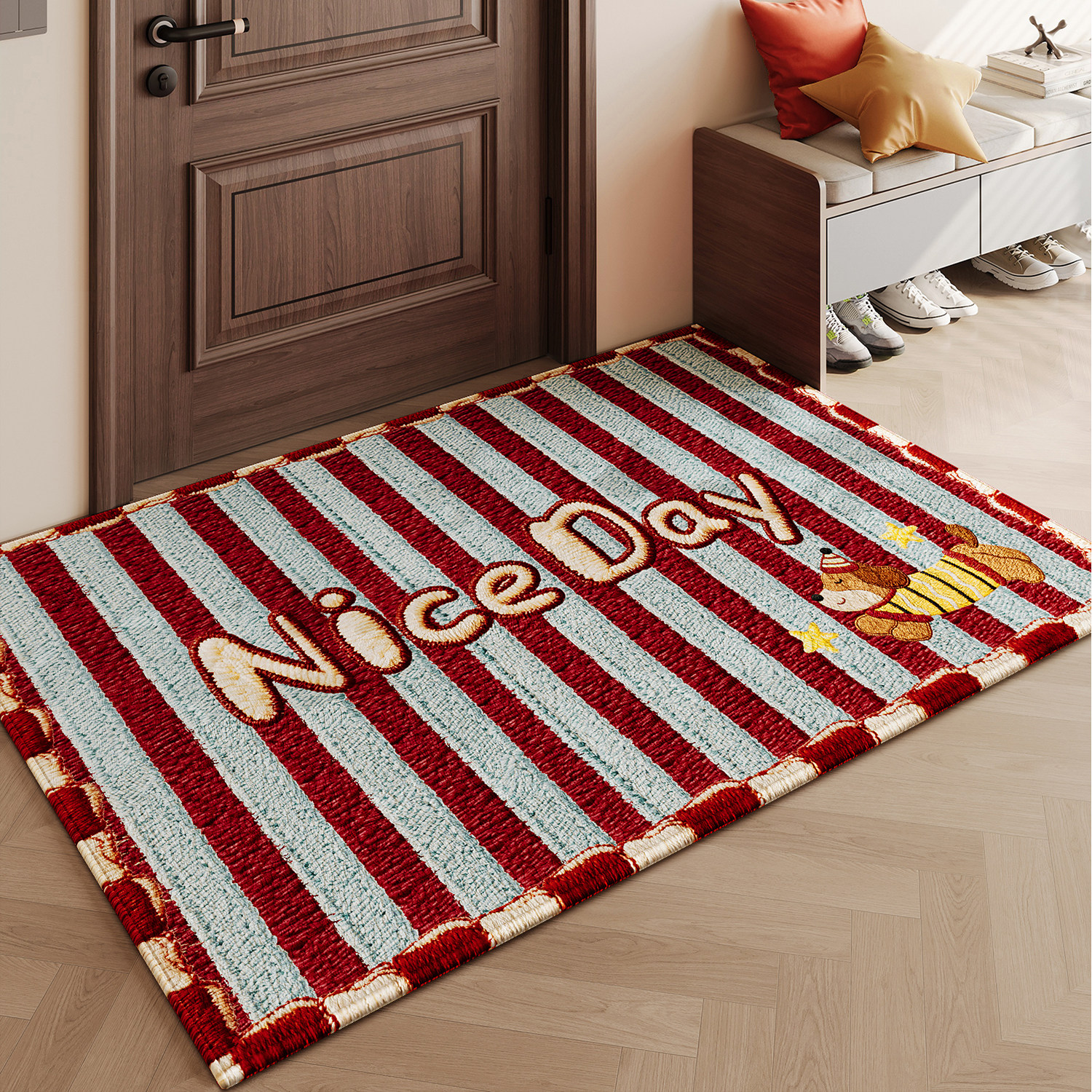 卡通入户门地垫2025新款进门口门垫脚垫室内玄关红地毯防滑脚踏垫,居家布艺,入户地垫,淘宝优惠券,粉丝福利购,淘宝优惠卷