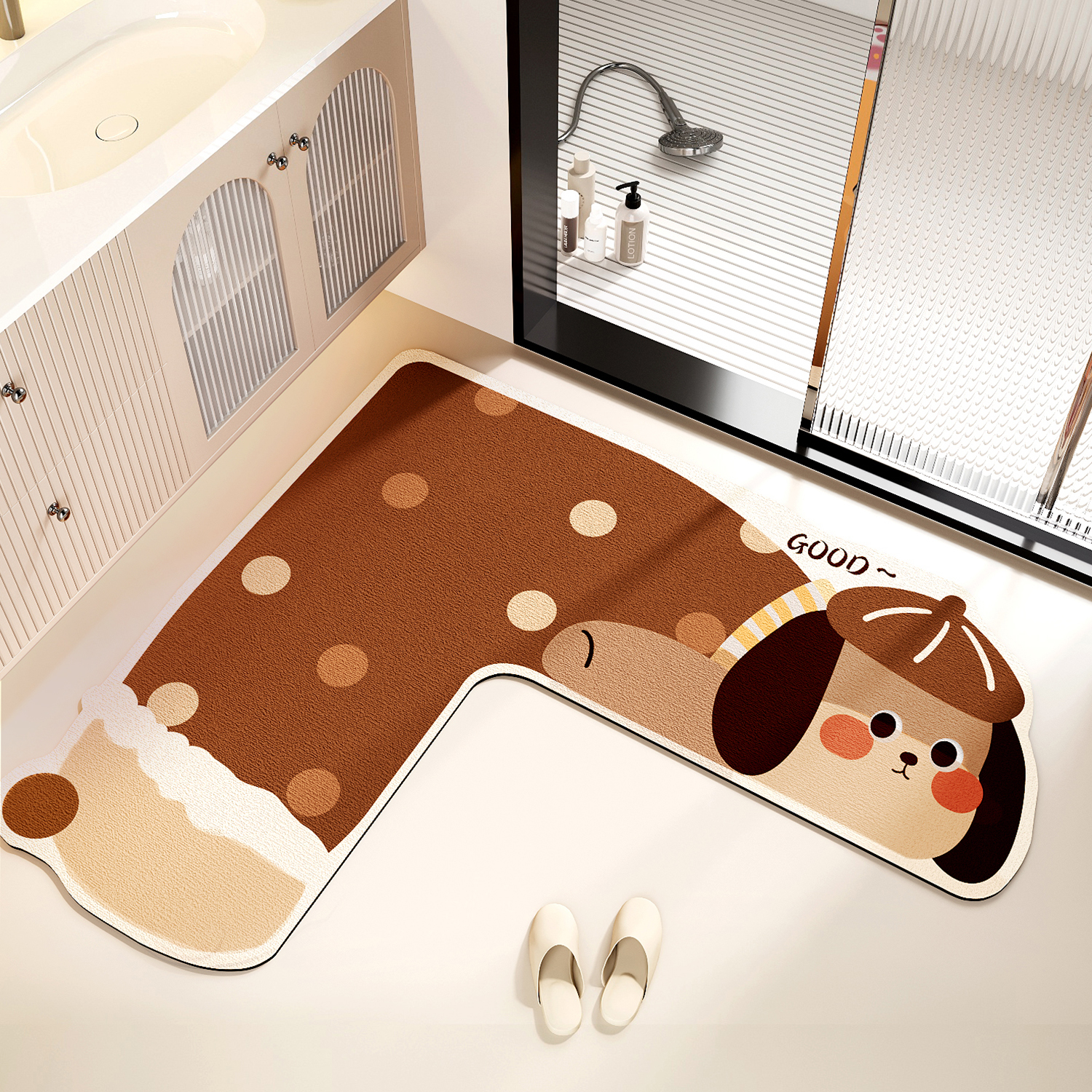 浴室地垫L型吸水防滑耐脏脚踏垫