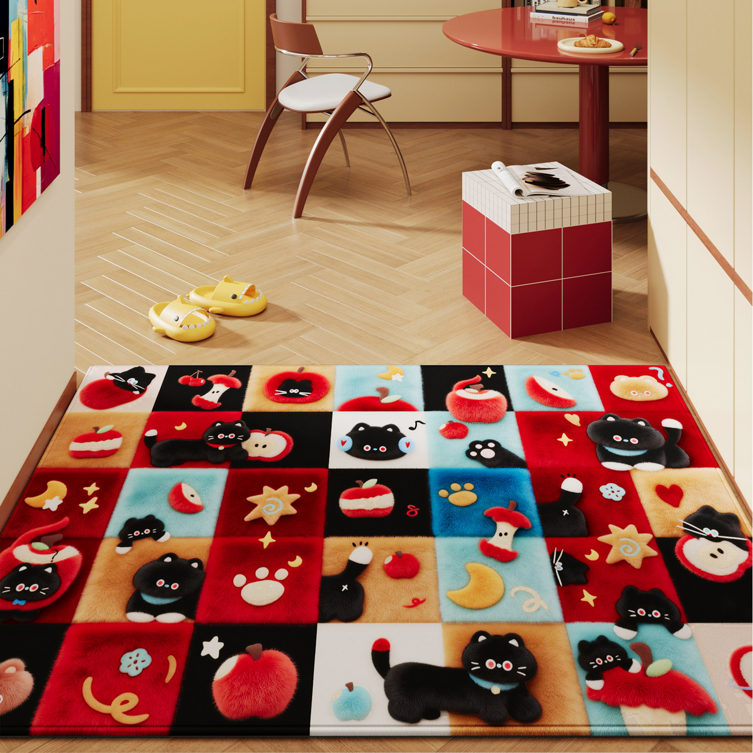 入户门地垫玄关大门口门垫红色喜庆脚垫马年进门口地毯防滑脚踏垫,居家布艺,入户地垫,淘宝优惠券,粉丝福利购,淘宝优惠卷