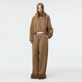 可拆卸毛领 RuirUiru毛领连帽卫衣套装 26年春新品 宽松上衣裤 子