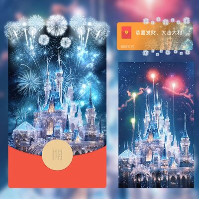 红包封面威信微信2026新款皮肤vx动态序列号梦幻水晶烟花