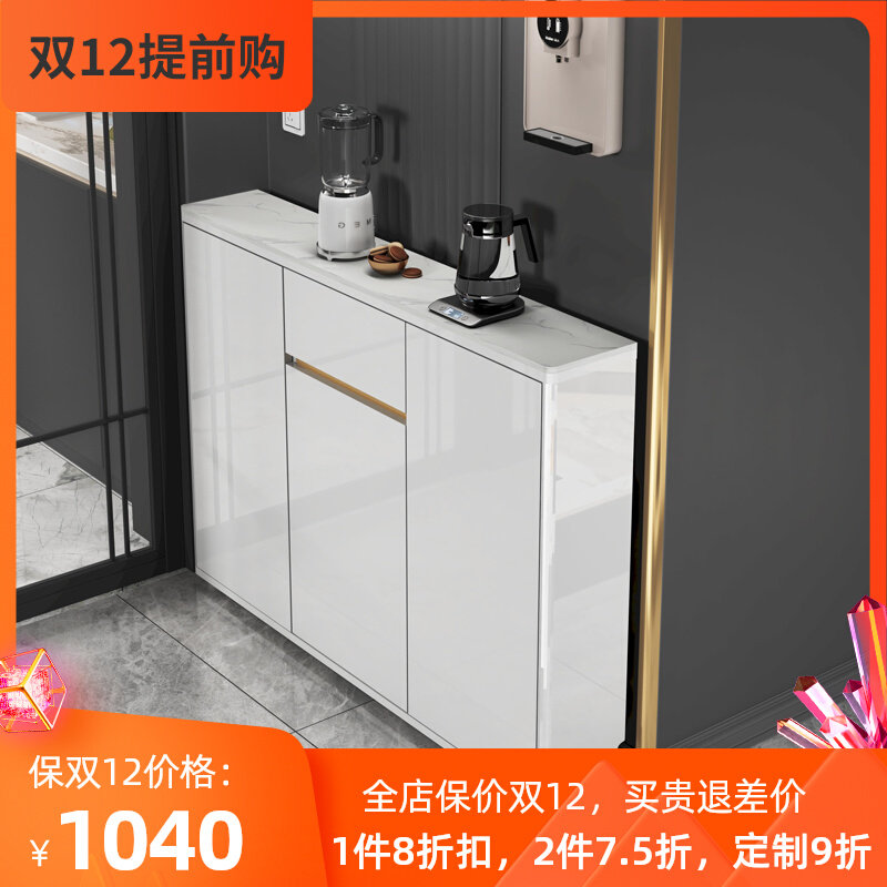 超薄餐边柜20cm实木现代简约岩板餐厅小厨房靠墙储物玄关窄25定制,住宅家具,餐边柜,淘宝优惠券,粉丝福利购,淘宝优惠卷