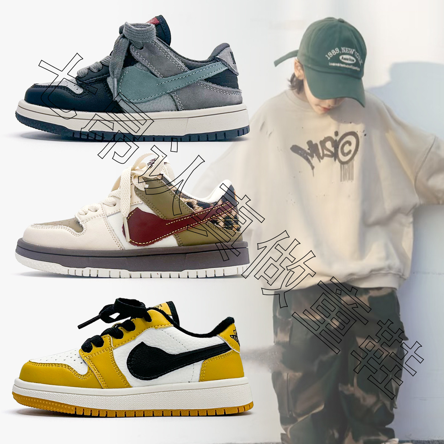 儿童真皮板鞋加绒秋冬季新款影子灰童鞋男女童韩版休闲鞋二棉鞋,童鞋/婴儿鞋/亲子鞋,板鞋,淘宝优惠券,粉丝福利购,淘宝优惠卷