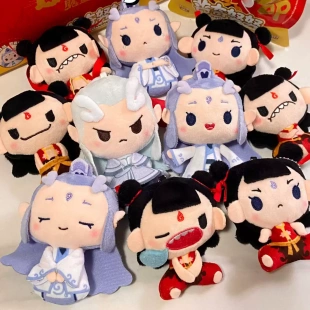 靈動創(chuàng)想哪吒之魔童鬧海2毛絨盲盒普奇努努玩偶敖丙手辦周邊公仔