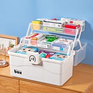 家庭医疗箱随身宝宝超大医用药箱家用手提家庭装箱子收纳小型大小