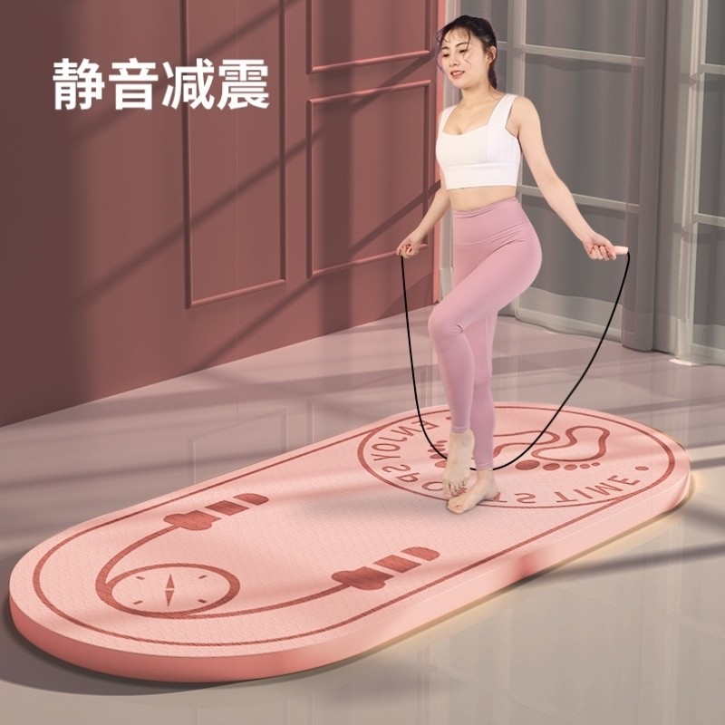 防滑健身垫新款女便携学生宿舍瑜伽垫厚款超大室内加长防滑垫家用