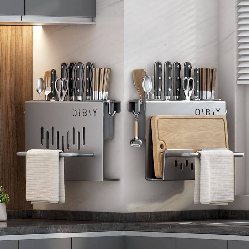 新款刀架置物架专用套装刀具空间座收纳架子面刀菜刀用品台面壁挂