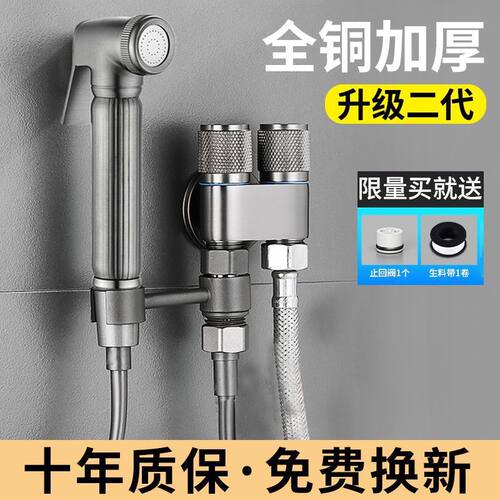 枪灰马桶清洗全铜喷枪水龙头三通