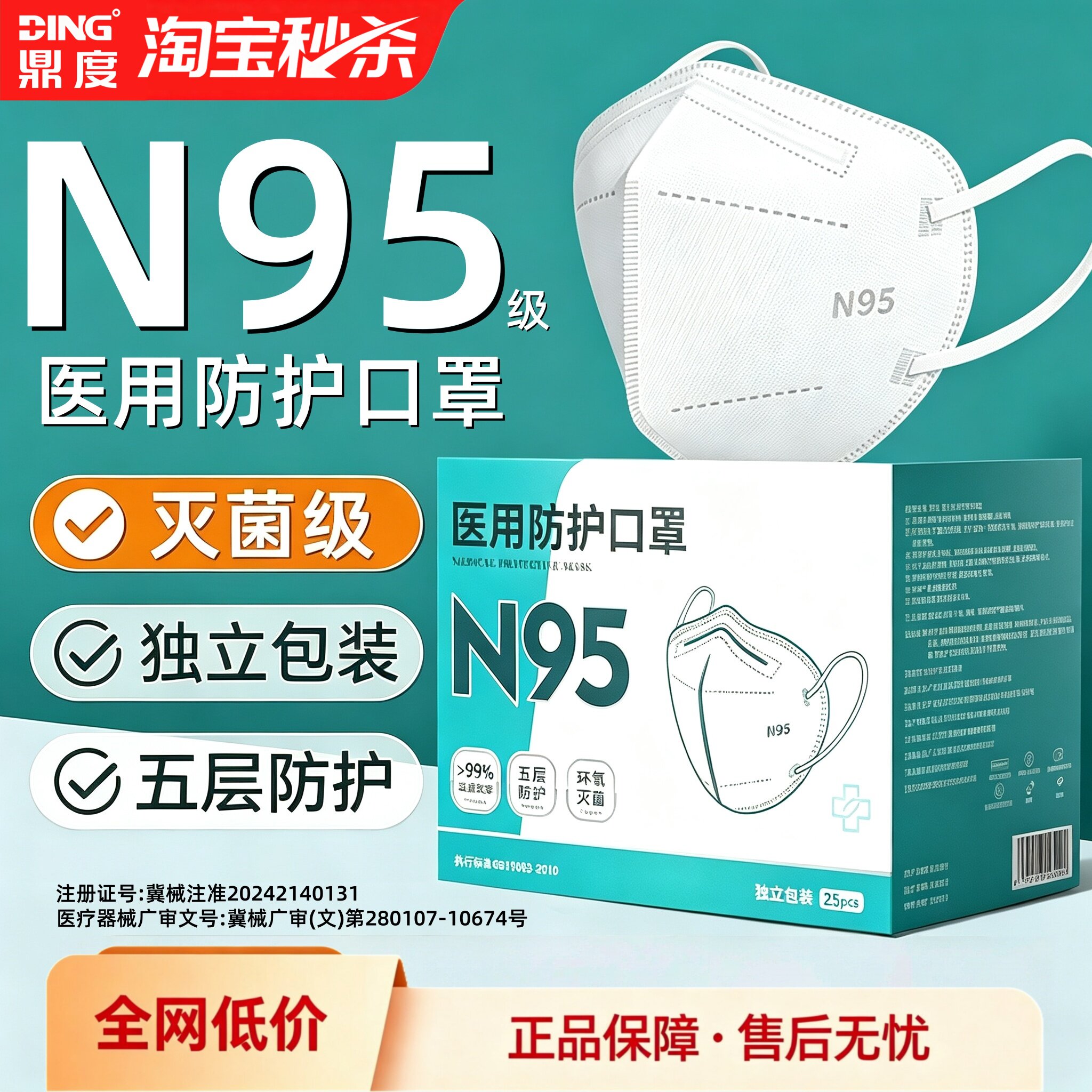 n95级医用防护口罩【灭菌级】图片