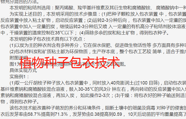 植物种子包衣技术方法，