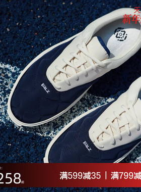 EQLZ义阔FAULT特种兵蓝色板鞋保暖秋冬低帮帆布休闲男女美式复古