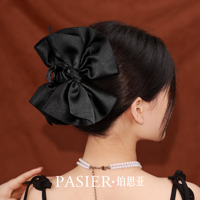 铂思亚抓夹女高端大号高级感