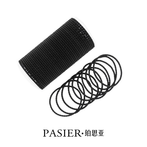 铂思亚高级感纯色发圈后脑勺扎发皮筋简约百搭高弹力耐用皮套头绳