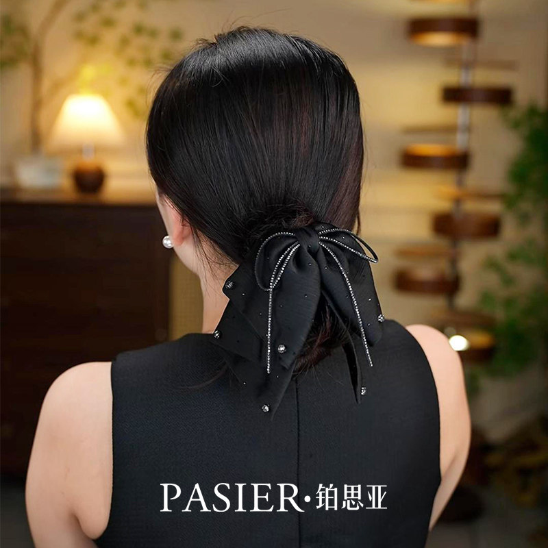铂思亚巴黎王妃发夹女气质百搭披肩半扎发马尾夹增发量遮白发头饰