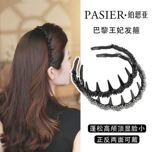 铂思亚巴黎王妃路易斯发箍女轻奢气质压发头箍新款小香风发捆头饰