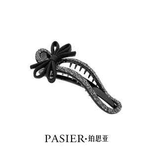铂思亚星夜发夹女时尚百搭蝴蝶结盘发抓夹2026新款防滑鸭嘴夹头饰