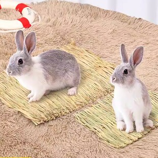 宠物用品草垫编织草兔子豚鼠窝草编窝兔窝神器垫兔子的玩具专用垫