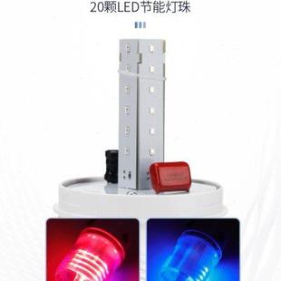 闪光频闪警报灯旋转声光报警器220V24V12V红蓝双闪警示灯磁吸安装