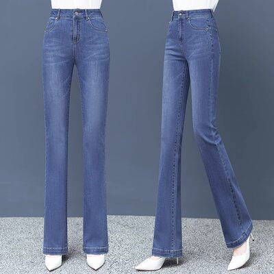 微喇牛仔裤女士2025新款春秋广州新塘微辣喇裤子广东十三行喇叭裤