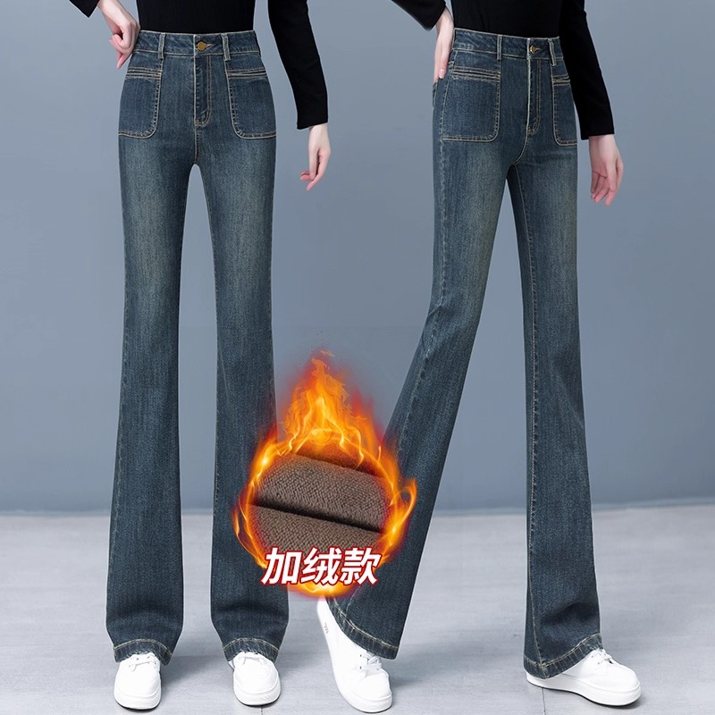 新塘微喇牛仔裤女2025年新款春秋高腰显瘦加长喇叭裤休闲爆款裤子