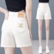 a字直筒热裤 白色牛仔短裤 小个子外穿高腰显瘦薄款 新款 女2025夏季