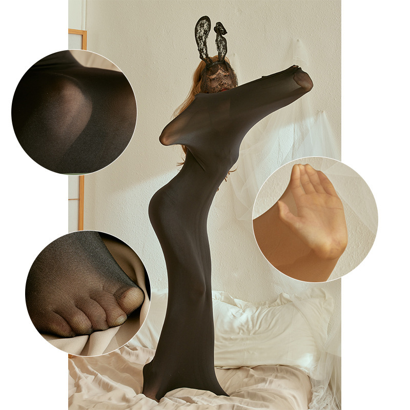 912针连身油亮睡袋丝袜天生睡袋双人大码全身连体全包头头女定制