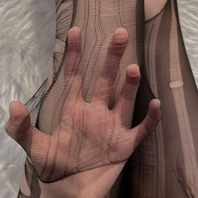 IFELINSE  超薄可手撕丝袜情调制服开档黑丝显瘦性感美腿袜趣味女