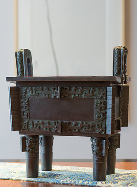 司母戊鼎摆件仿古青铜器办公桌