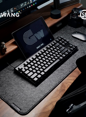 GWANG超大号毛毡软木黑灰鼠标垫键盘垫办公学习电脑桌垫加大加厚