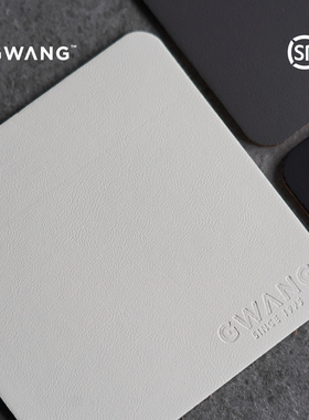 GWANG方形皮革软木极简INS杯垫茶杯垫咖啡垫家用办公室轻奢高级感